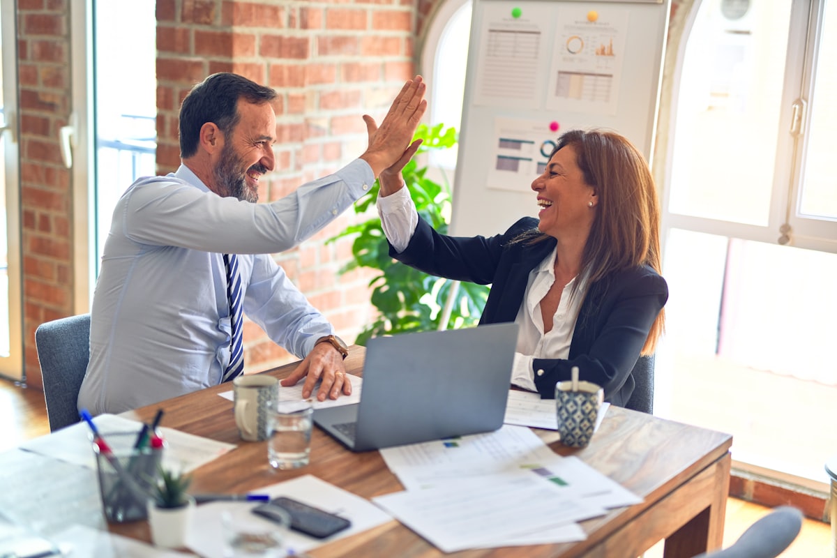 Business partners closing a deal